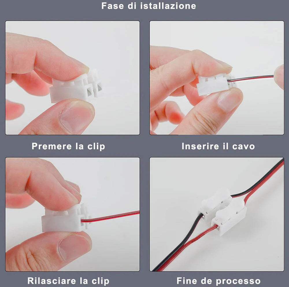 Set 36 morsetti a molla per cavi 220V 5A, installazione senza saldatura - ambraled