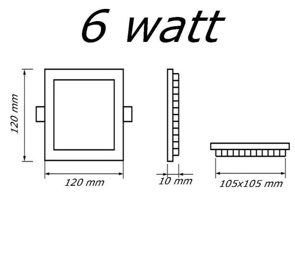 Pannello led incasso quadrato slim 3 6 12 18 24 watt tecnologia CCT - ambraled
