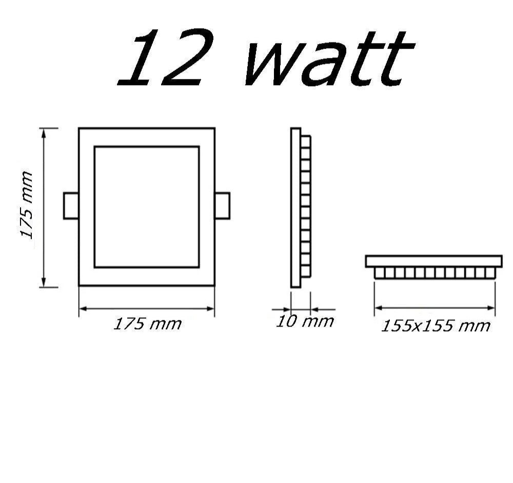 Pannello led incasso quadrato slim 3 6 12 18 24 watt tecnologia CCT - ambraled