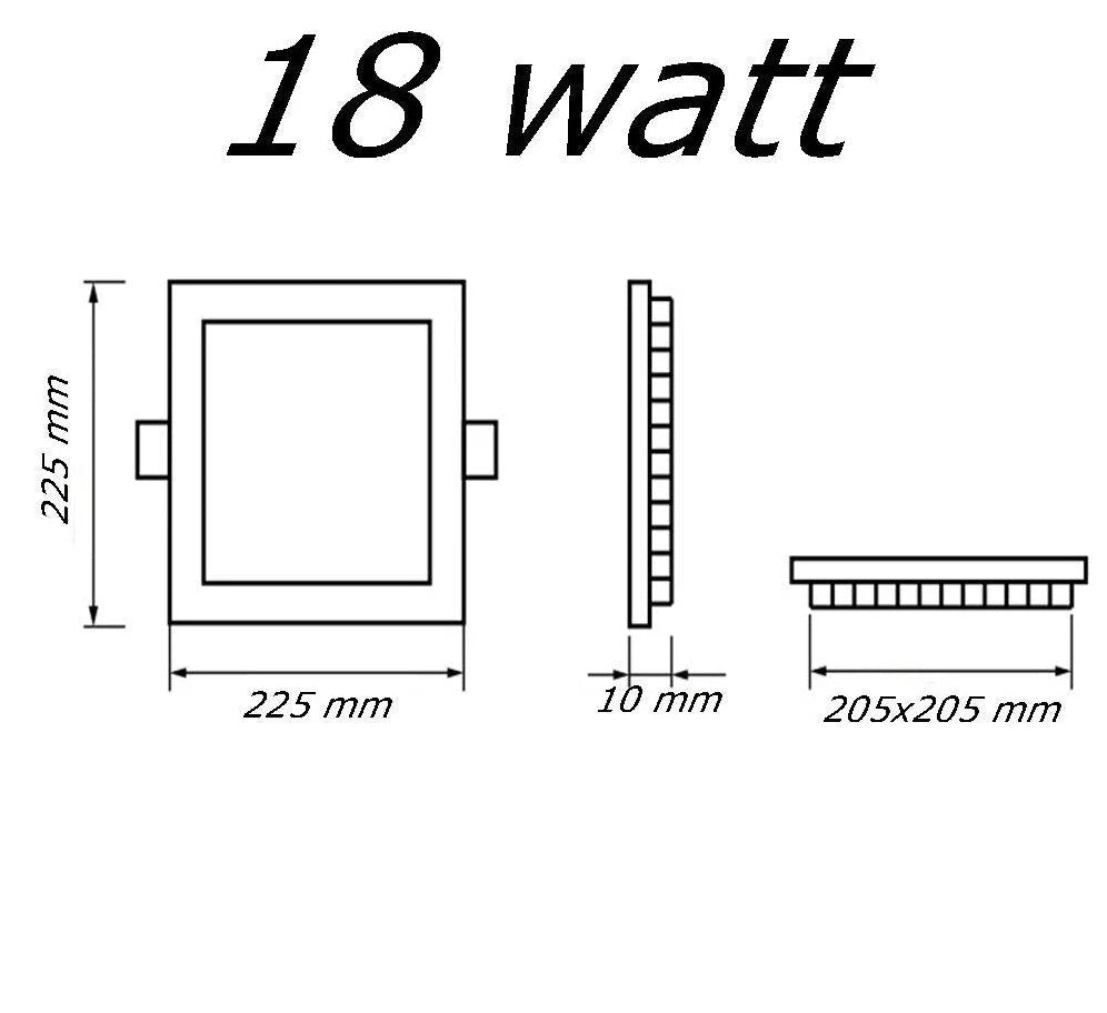 Pannello led incasso quadrato slim 3 6 12 18 24 watt tecnologia CCT - ambraled