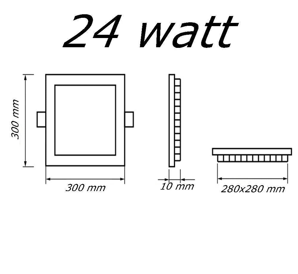 Pannello led incasso quadrato slim 3 6 12 18 24 watt tecnologia CCT - ambraled