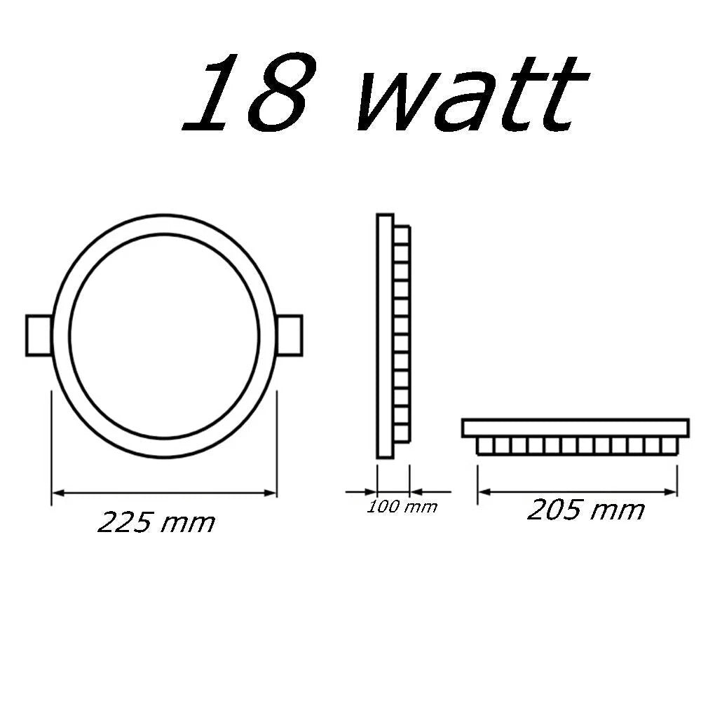 Pannello LED rotondo slim – 3/6/12/18/20/24W CCT - ambraled