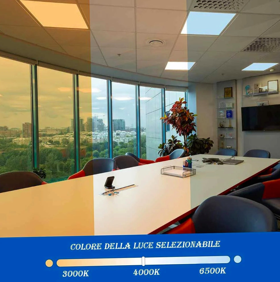 Pannello LED 40W quadrato 595x595mm – tecnologia CCT - ambraled
