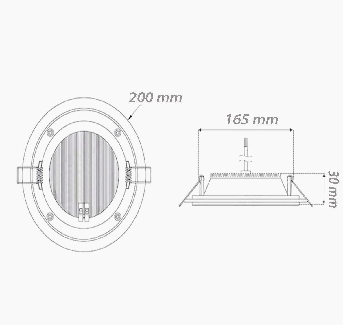 Pannello LED slim 18W – incasso vetro CCT tecnologia - ambraled