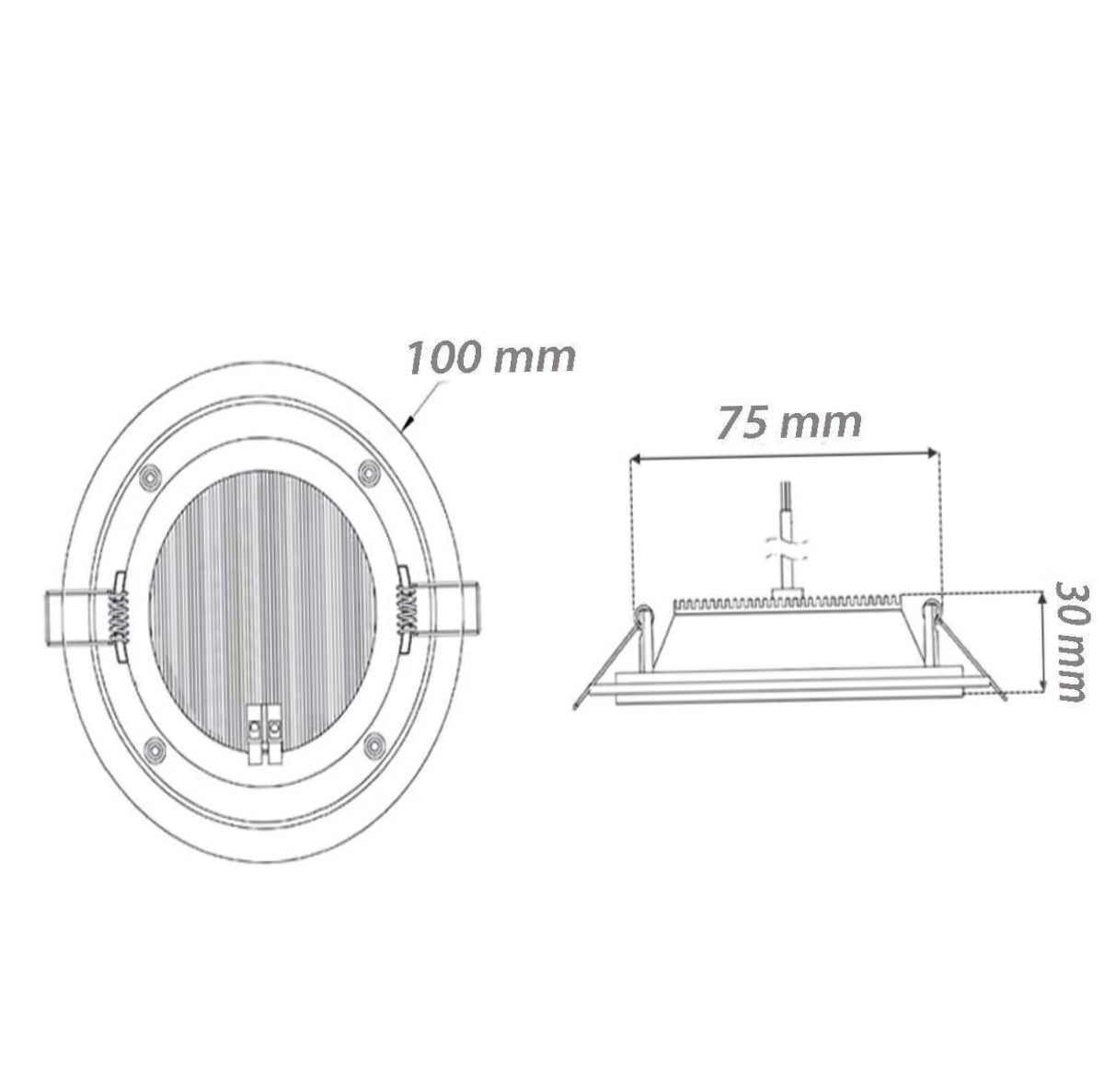 Pannello LED slim 6W – incasso vetro CCT tecnologia - ambraled