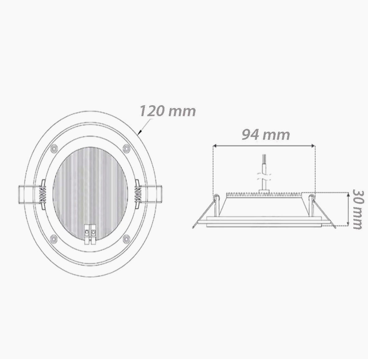 Pannello LED slim 9W – incasso vetro CCT tecnologia - ambraled