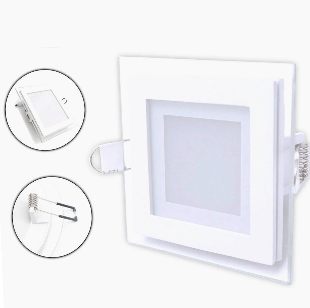 Pannello LED slim 9W – incasso vetro CCT tecnologia - ambraled