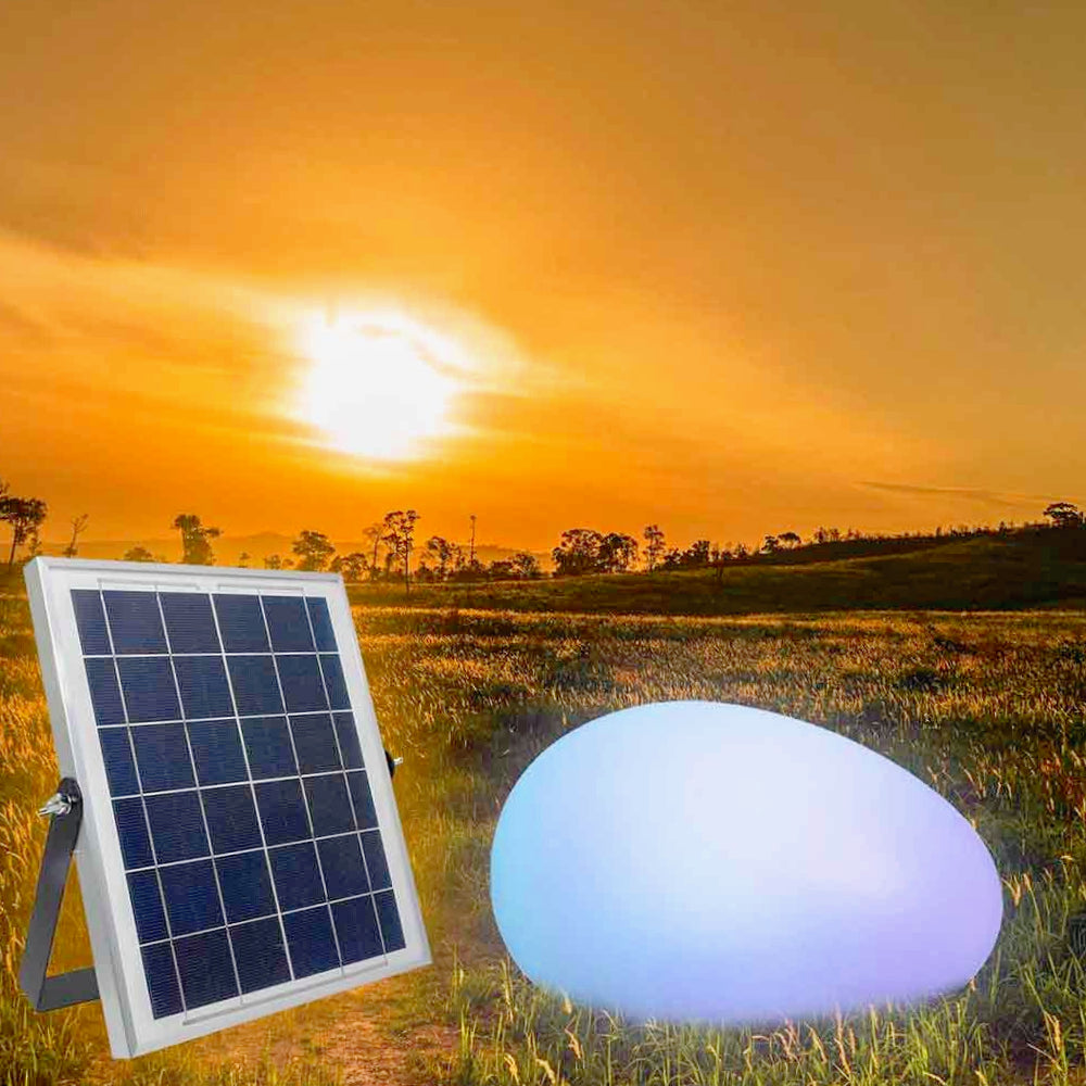 Lampada da giardino LED RGB + 4000K – A pannello solare, luce decorativa - ambraled