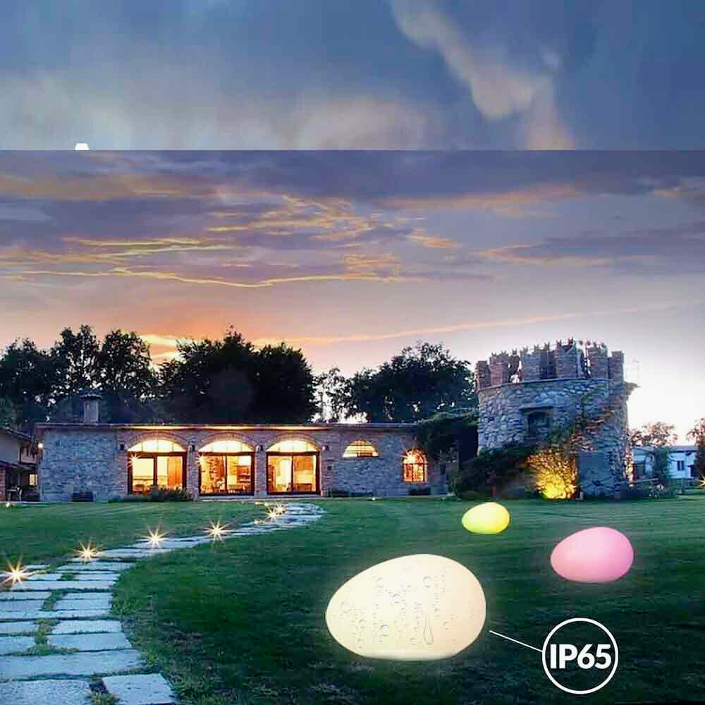 Lampada da giardino LED RGB + 4000K – A pannello solare, luce decorativa - ambraled