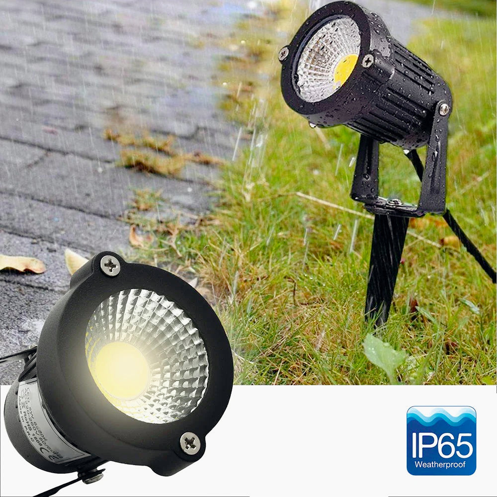 Faretto LED 5W – picchetto/staffa luce 3000K/4000K/6500K + verde - ambraled