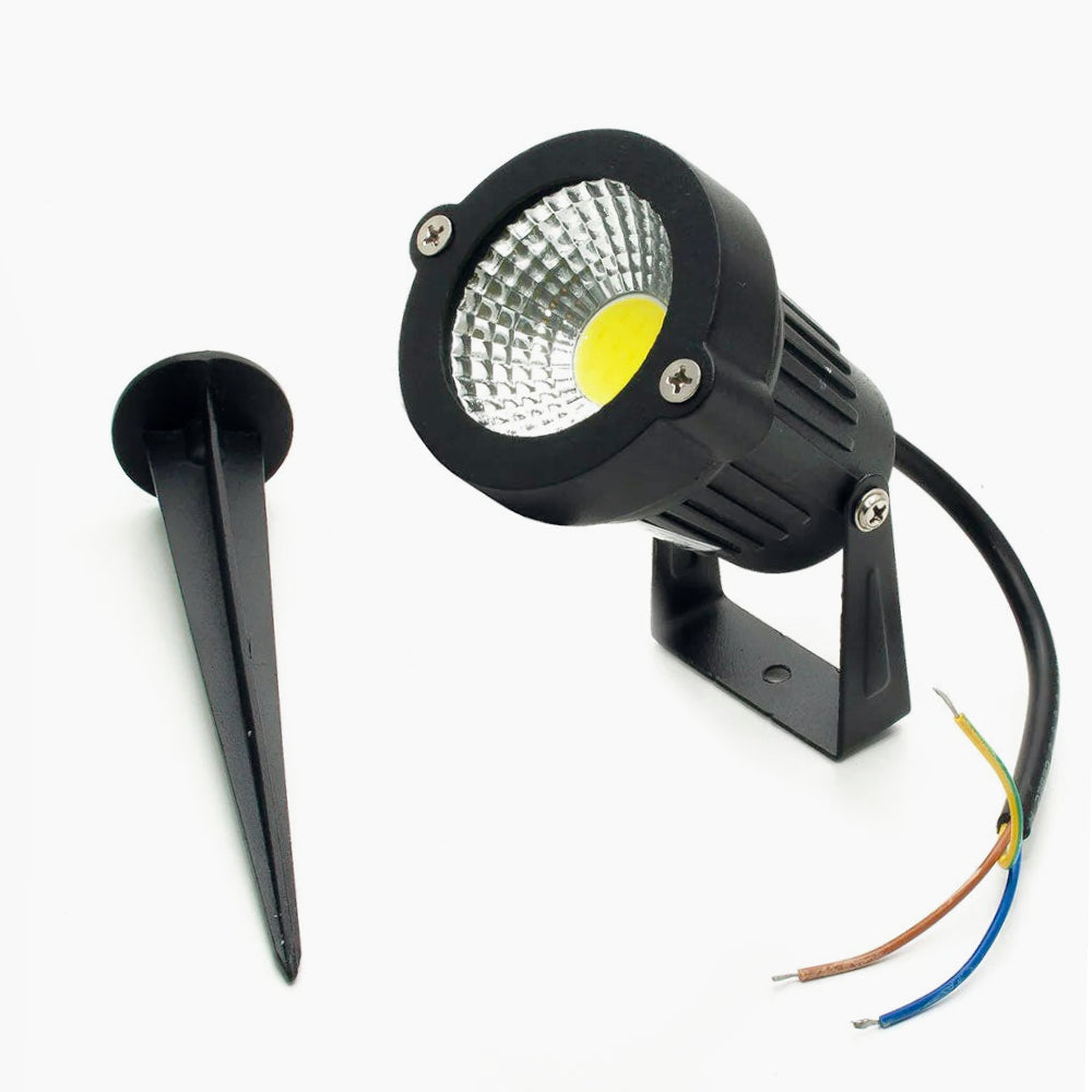 Faretto LED 5W – picchetto/staffa luce 3000K/4000K/6500K + verde - ambraled