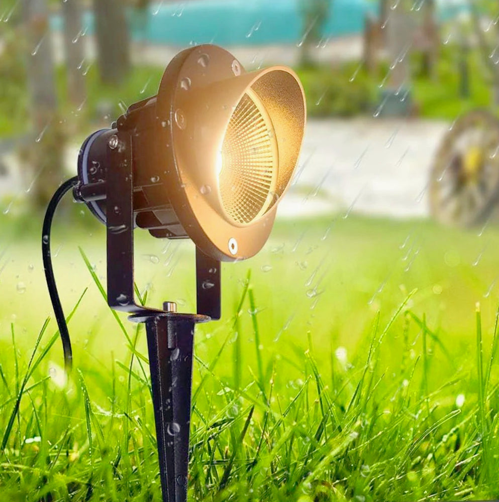 Faretto da giardino – doppia installazione picchetto/staffa GU10 IP65 - ambraled