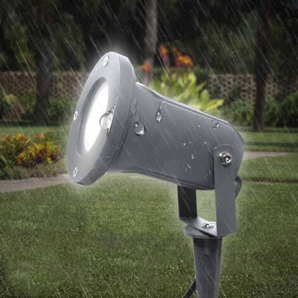 Faretto esterno LED – picchetto/staffa a parete GU10 IP57 - ambraled