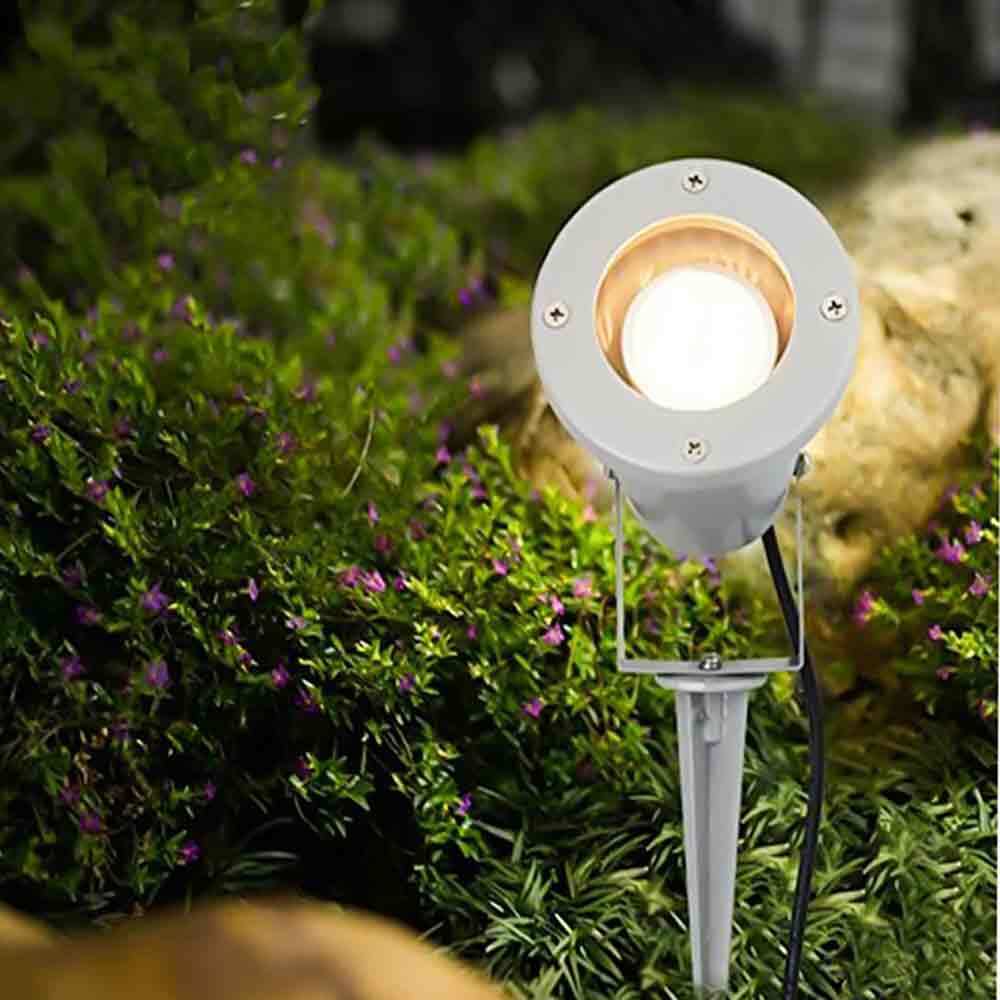 Faretto esterno LED – picchetto/staffa a parete GU10 IP57 - ambraled