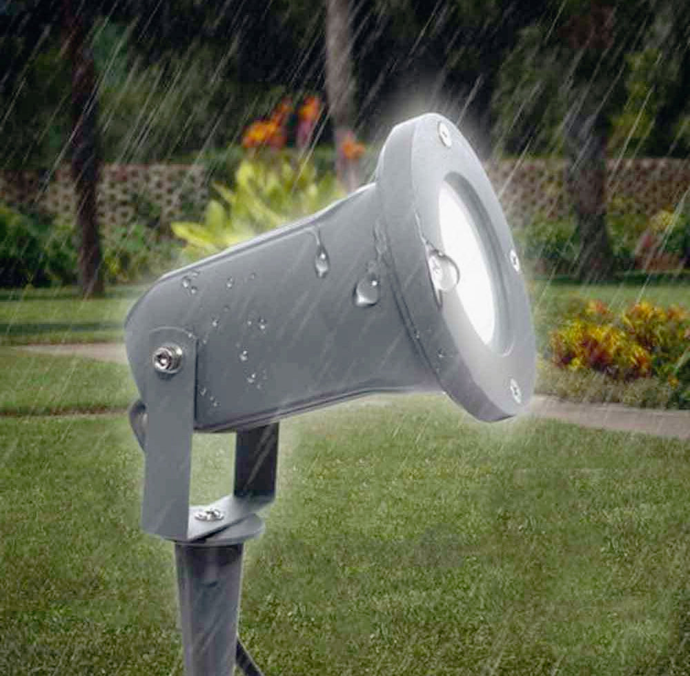Faretto esterno LED – picchetto/staffa a parete GU10 IP57 - ambraled