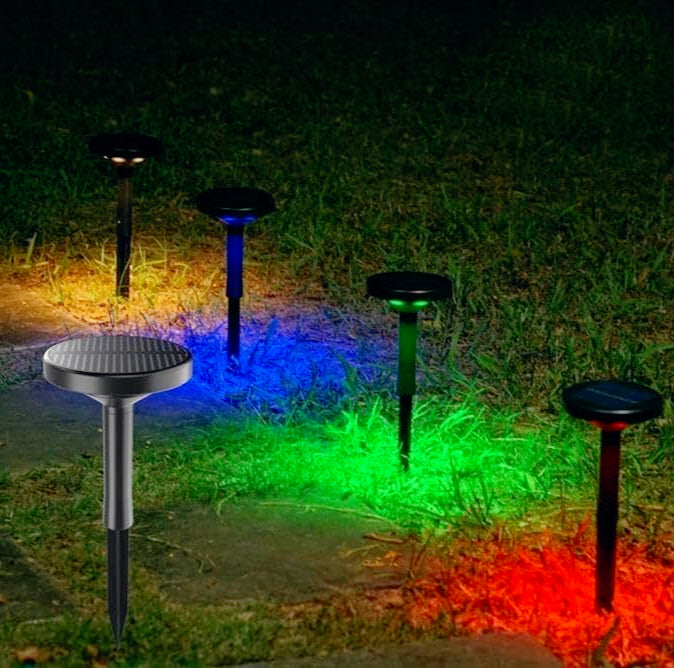 Faretto solare LED picchetto – CCT + RGB 3 colori IP65 - ambraled