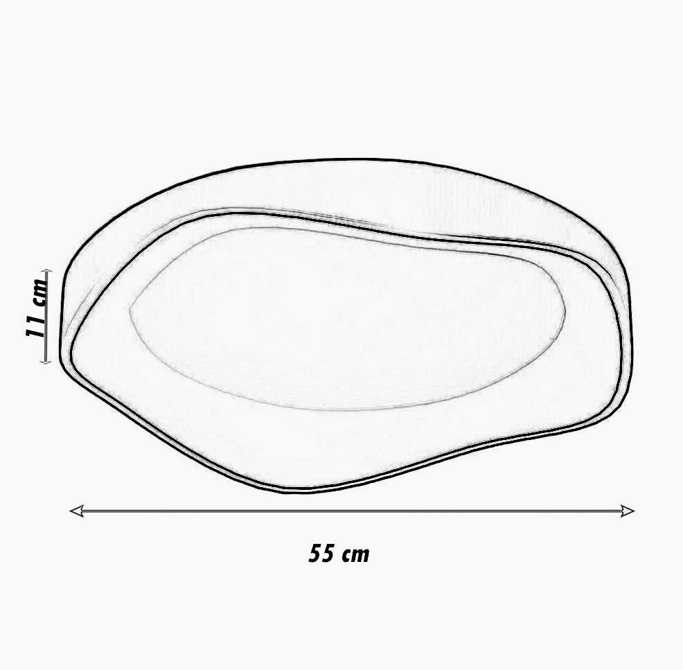 Plafoniera LED a onda moderna 38W con regolazione CCT (tre colorazioni: fredda / naturale / calda) - ambraled