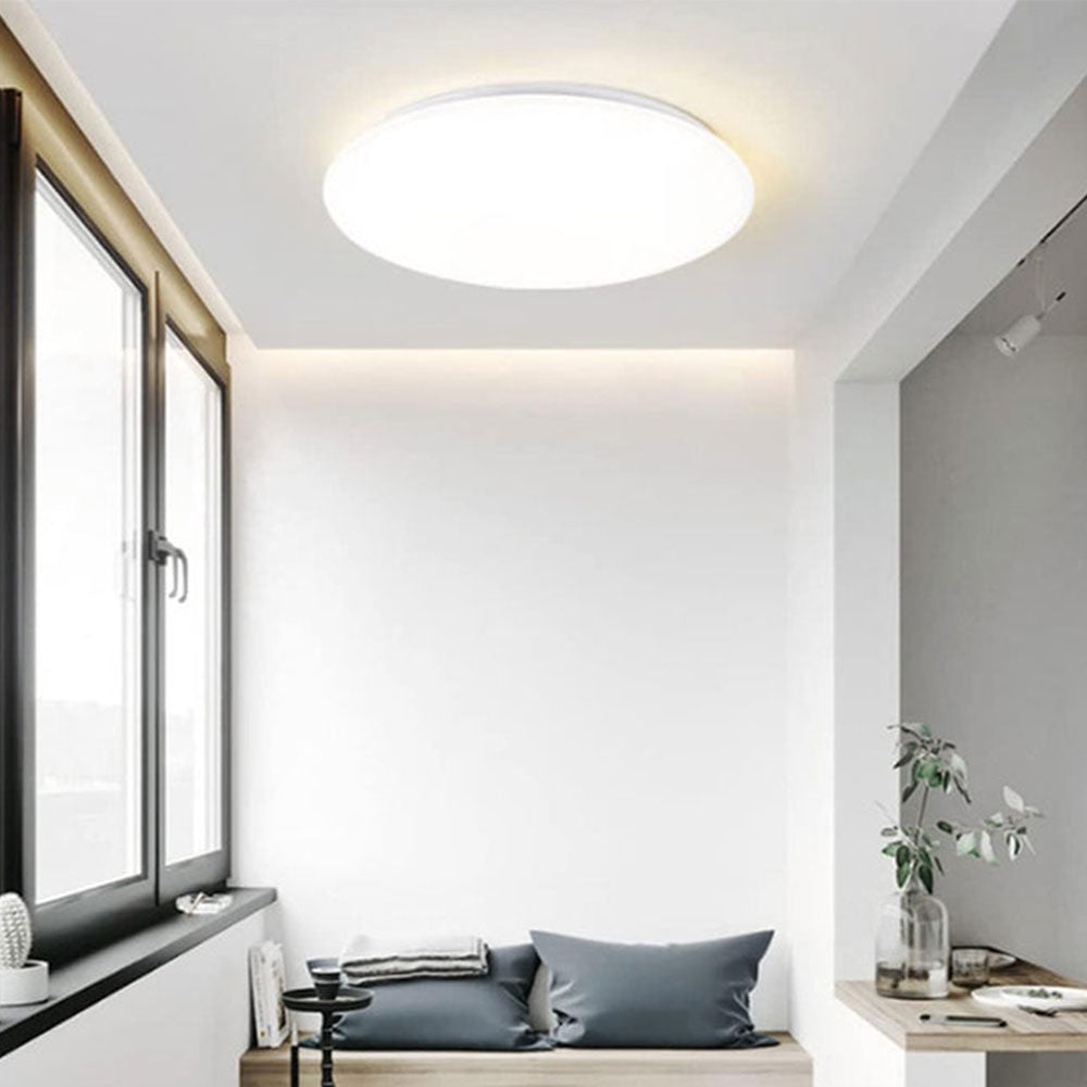 Plafoniera LED tonda con scocca liscia e regolazione CCT (18W/24W/36W) - ambraled
