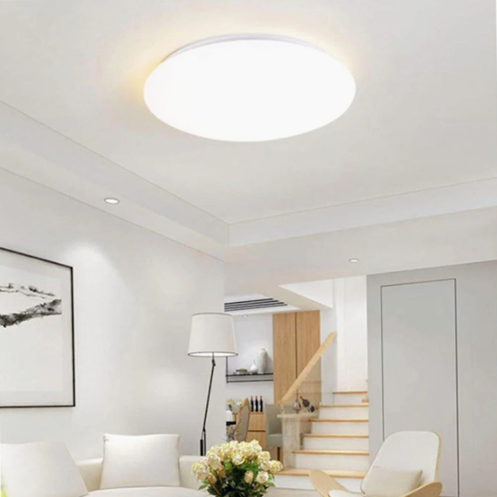 Plafoniera LED tonda con scocca liscia e regolazione CCT (18W/24W/36W) - ambraled