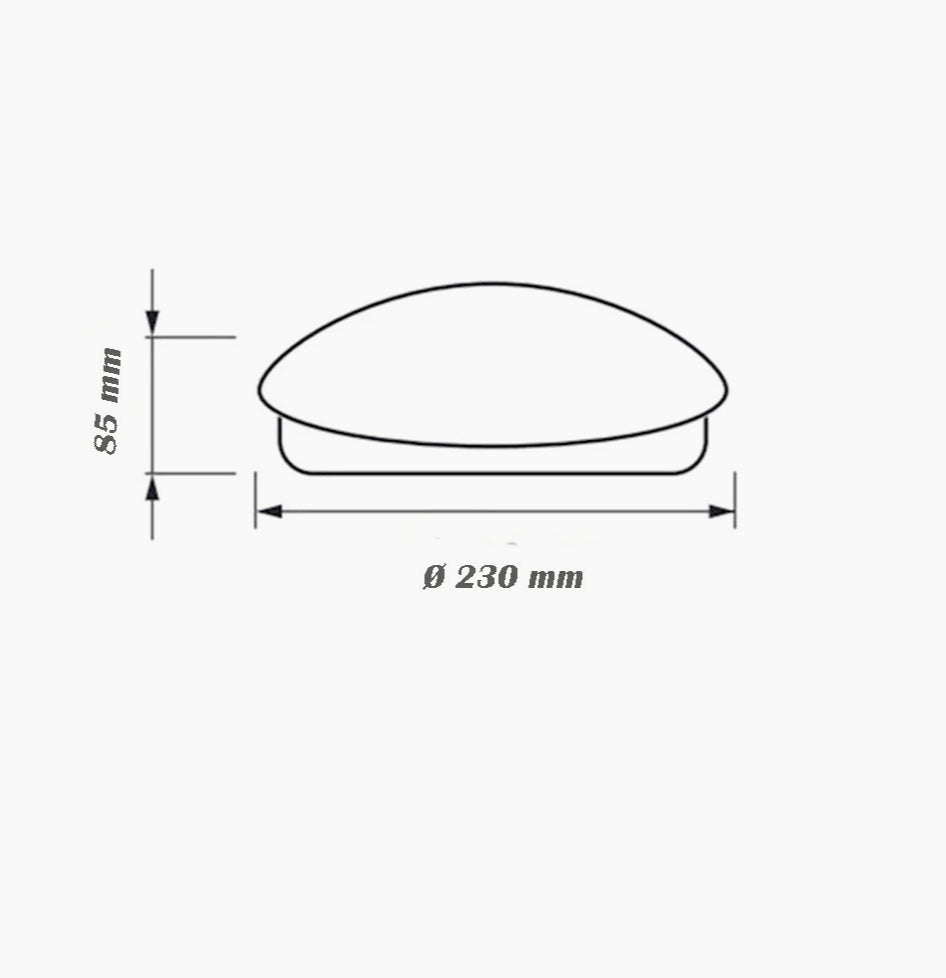 Plafoniera LED tonda con scocca liscia e regolazione CCT (18W/24W/36W) - ambraled
