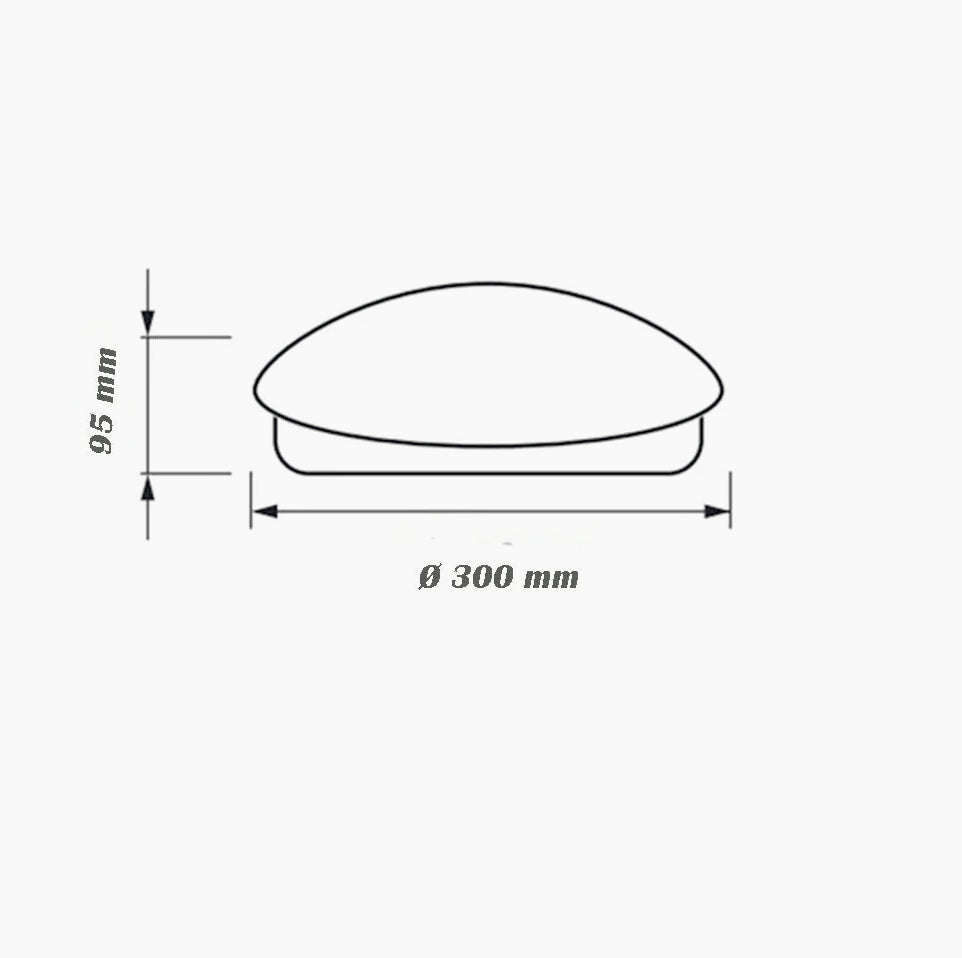 Plafoniera LED tonda con scocca liscia e regolazione CCT (18W/24W/36W) - ambraled