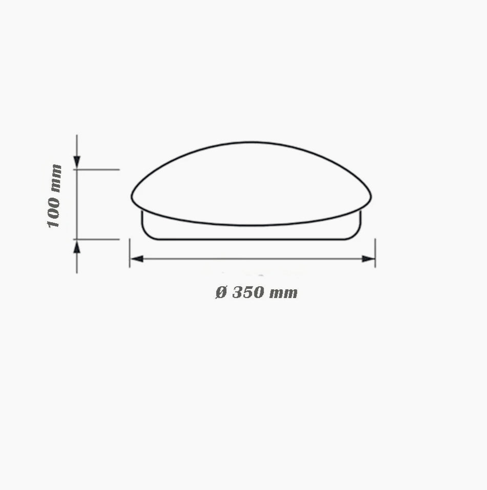 Plafoniera LED tonda con scocca liscia e regolazione CCT (18W/24W/36W) - ambraled