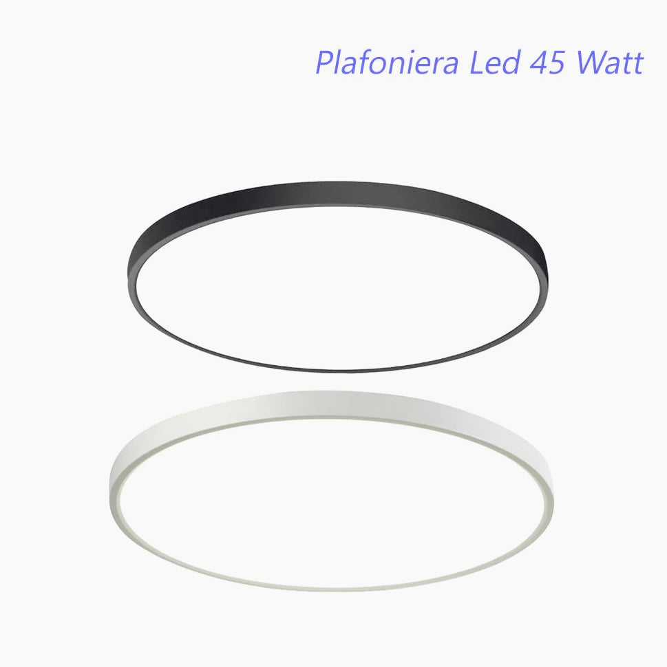 Plafoniera LED ultra sottile 45W con tecnologia CCT - Regolazione temperatura luce da 6500K a 2700K - ambraled