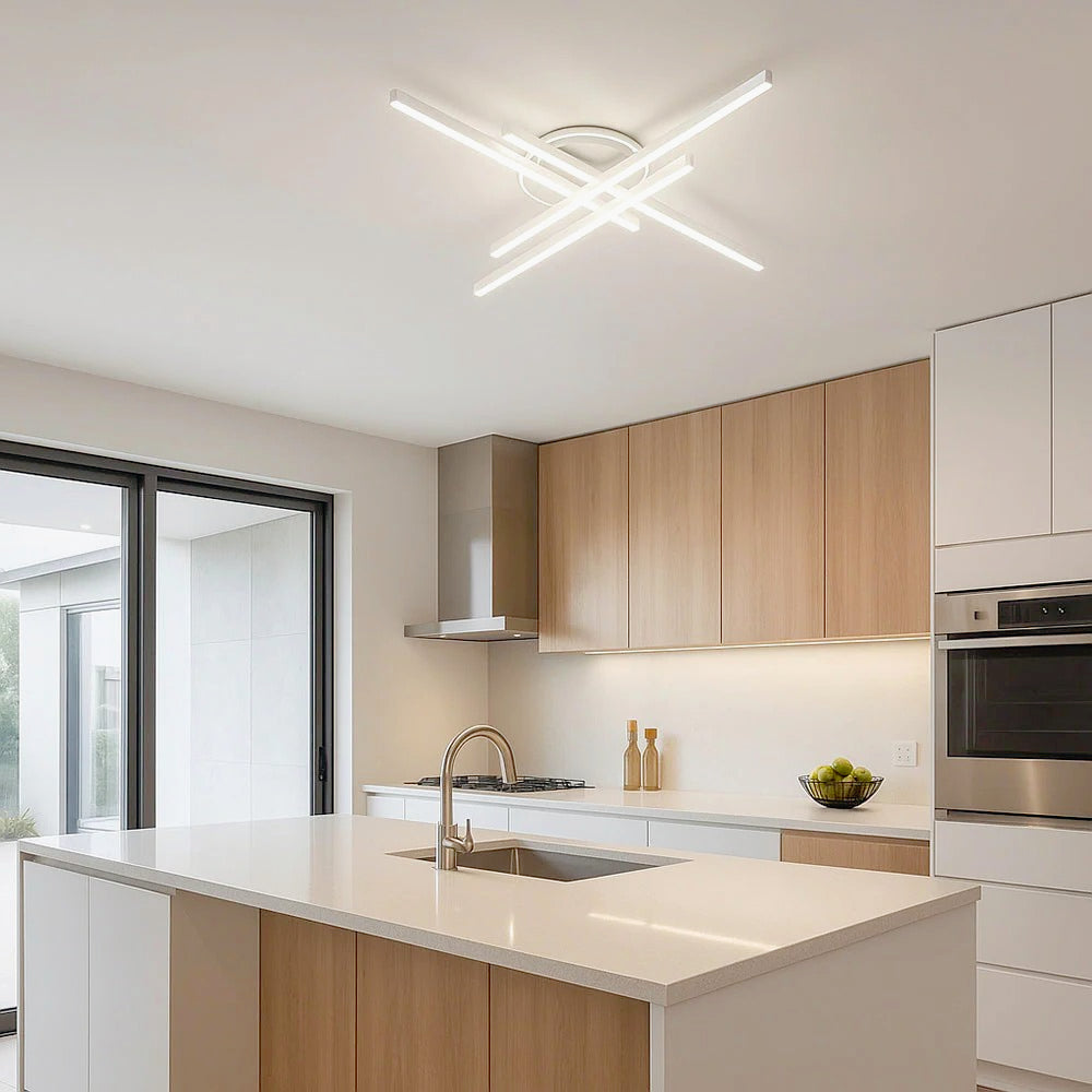 Plafoniera LED 45W - Design geometrico, tecnologia CCT per regolazione luce (fredda/naturale/calda) - ambraled