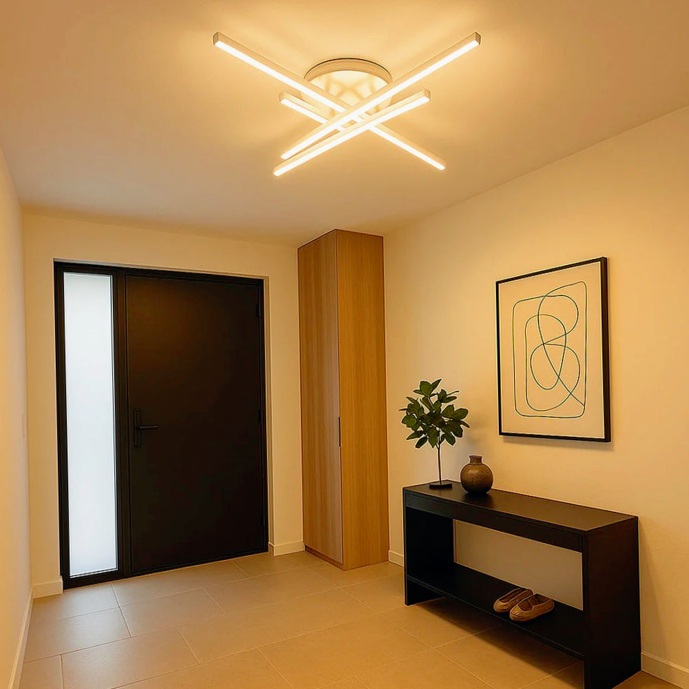 Plafoniera LED 45W - Design geometrico, tecnologia CCT per regolazione luce (fredda/naturale/calda) - ambraled