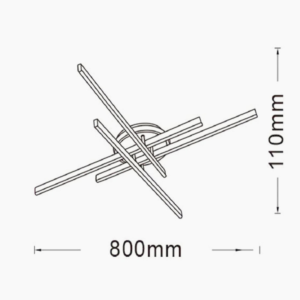 Plafoniera LED 45W - Design geometrico, tecnologia CCT per regolazione luce (fredda/naturale/calda) - ambraled
