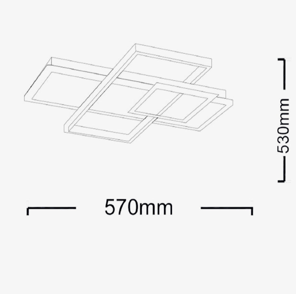 Plafoniera LED 46W con tecnologia CCT e switch per 3 colorazioni di luce (fredda/naturale/calda) - ambraled