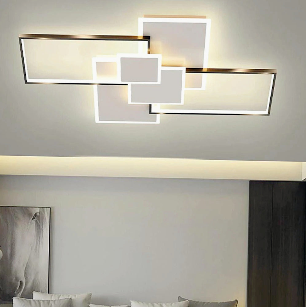 Plafoniera LED 83W con regolazione CCT (tre colorazioni: fredda/naturale/calda), controllo Bluetooth e telecomando - ambraled