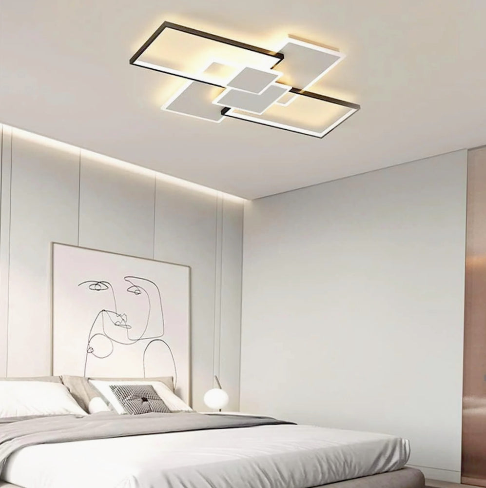 Plafoniera LED 83W con regolazione CCT (tre colorazioni: fredda/naturale/calda), controllo Bluetooth e telecomando - ambraled