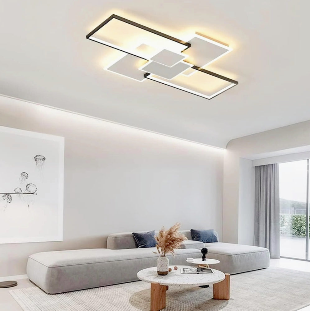 Plafoniera LED 83W con regolazione CCT (tre colorazioni: fredda/naturale/calda), controllo Bluetooth e telecomando - ambraled