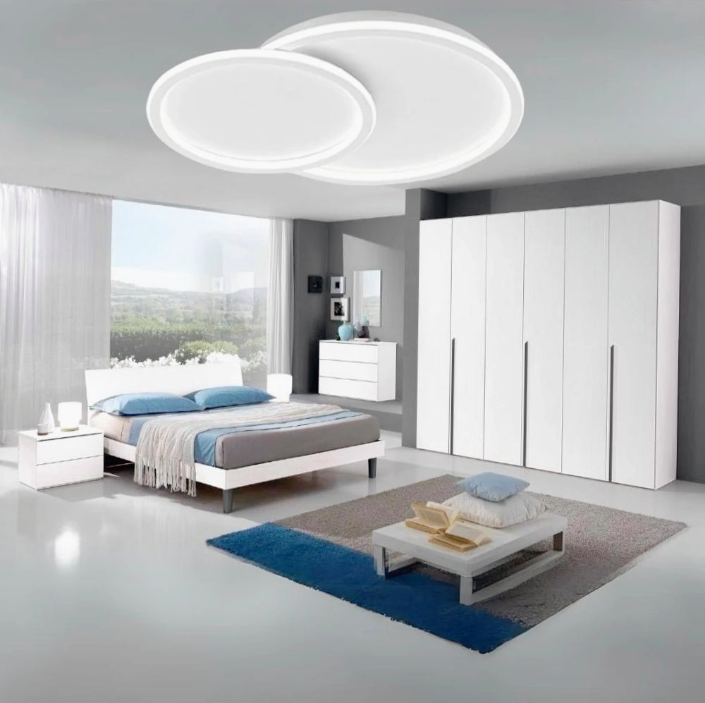 Plafoniera LED a 2 Cerchi 45W - CCT con 3 Colori di Luce (6500K / 4000K / 3000K) - ambraled