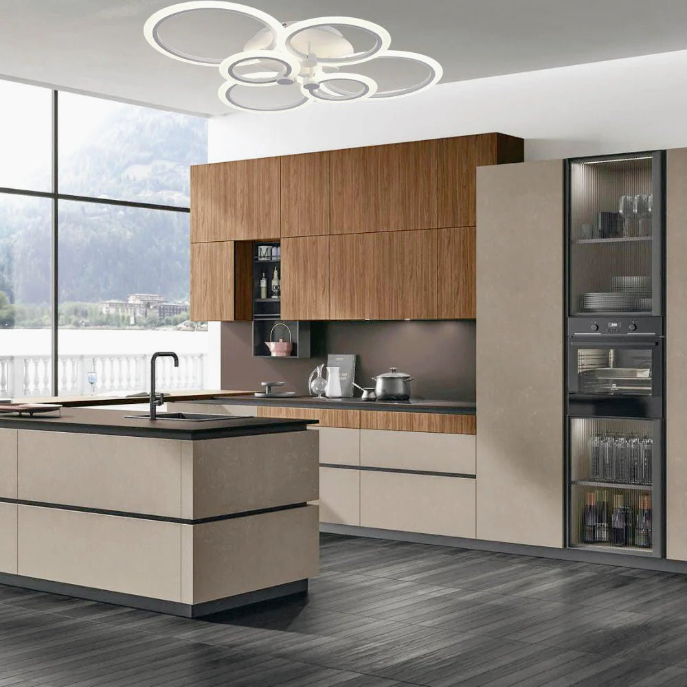 Plafoniera LED a 6 anelli 51W con tecnologia CCT e commutatore luce - ambraled