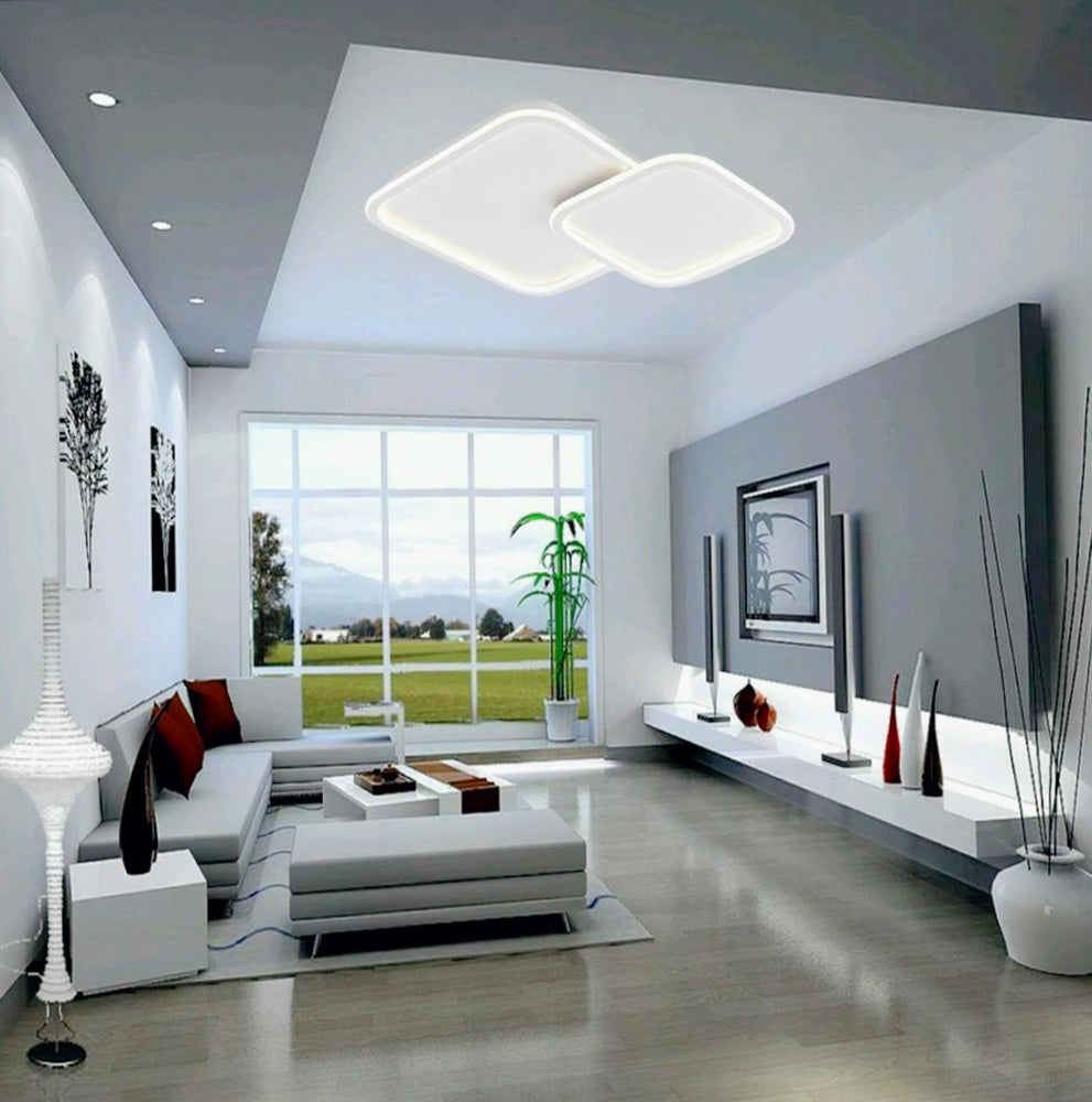 Plafoniera LED effetto ondulato 59W con regolazione luce (fredda/naturale/calda) - ambraled