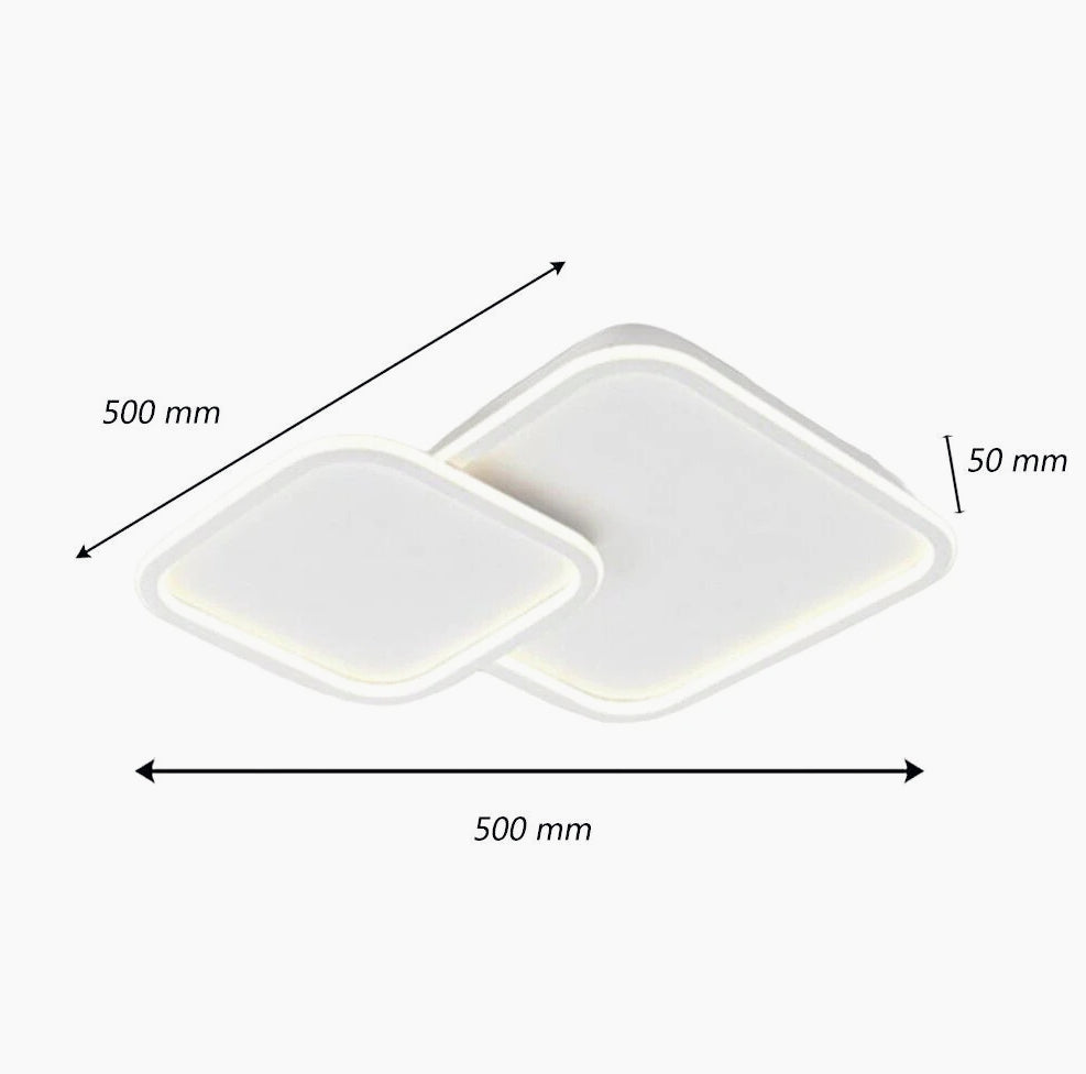 Plafoniera LED effetto ondulato 59W con regolazione luce (fredda/naturale/calda) - ambraled