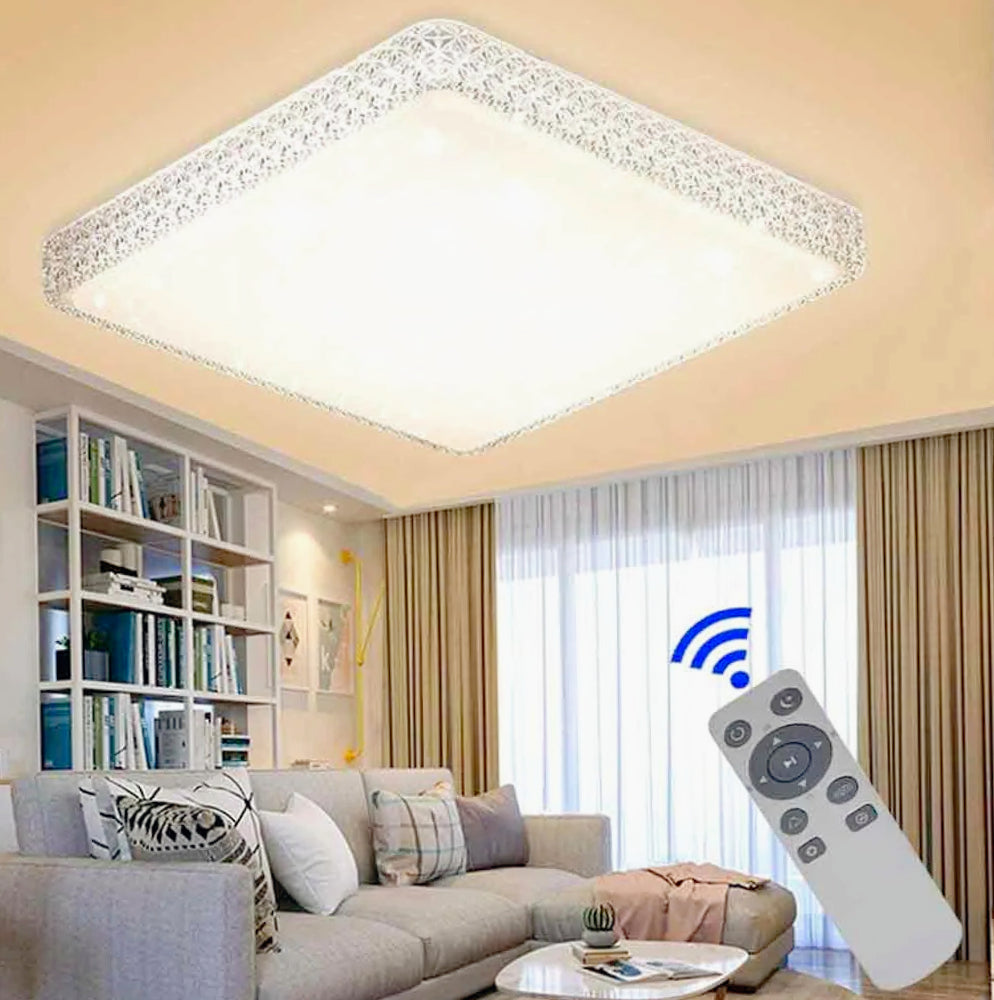 Plafoniera LED quadrata 48W dimmerabile con regolazione CCT (fredda/naturale/calda) - ambraled