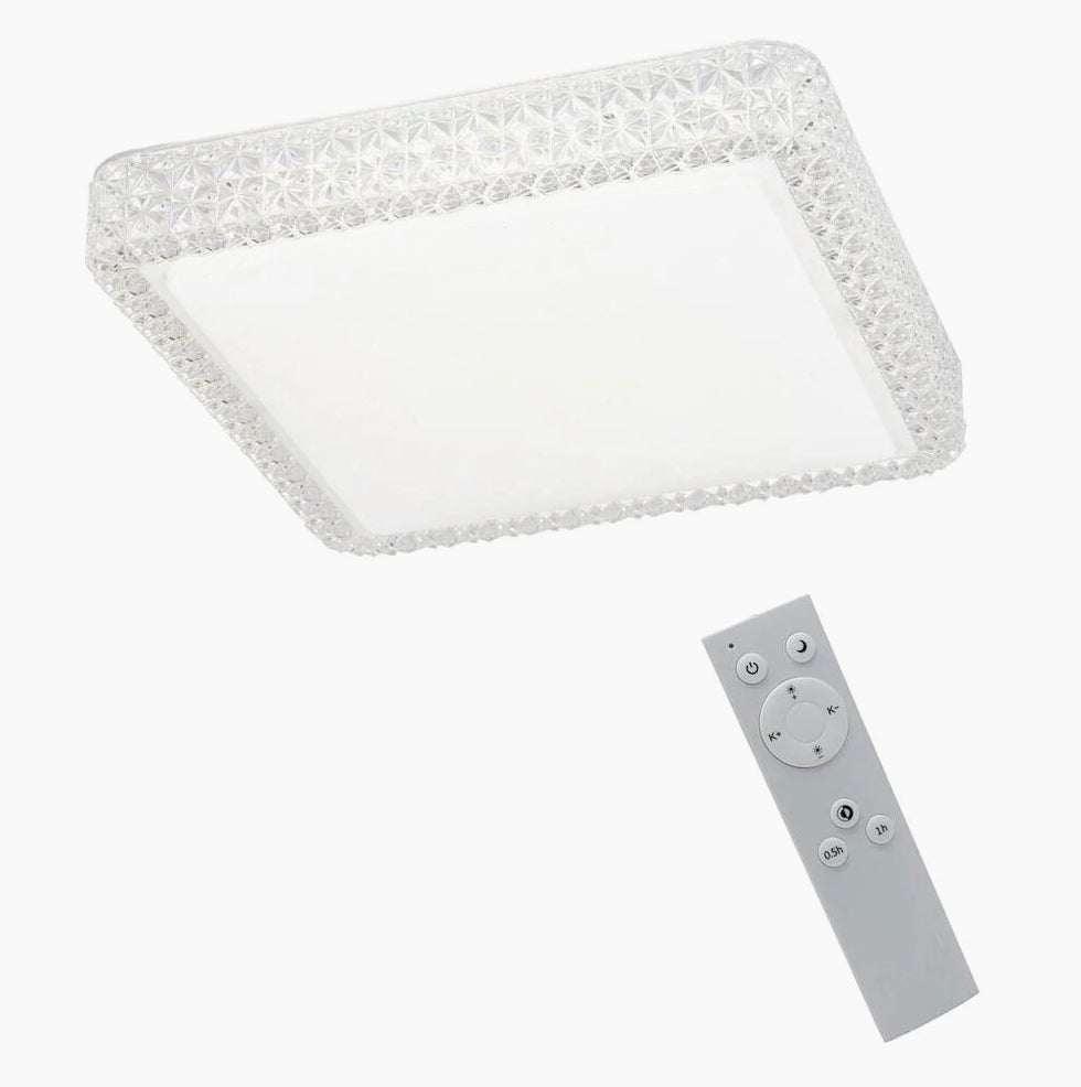Plafoniera LED quadrata 48W dimmerabile con regolazione CCT (fredda/naturale/calda) - ambraled