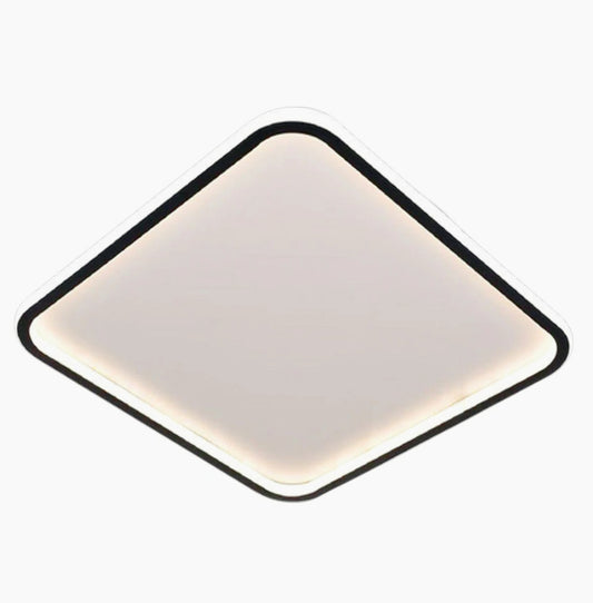 Plafoniera LED quadrata 50W bianca con bordo e tecnologia CCT (regolazione colore luce) - ambraled