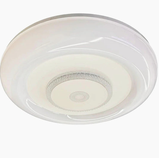 Plafoniera LED RGB 72W con controllo Bluetooth, telecomando e app (cassa opaca) - ambraled