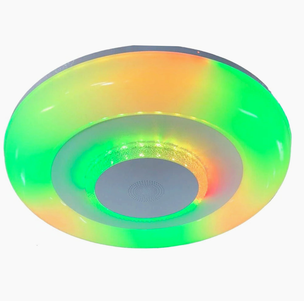 Plafoniera LED RGB 72W con controllo Bluetooth, telecomando e app (cassa opaca) - ambraled