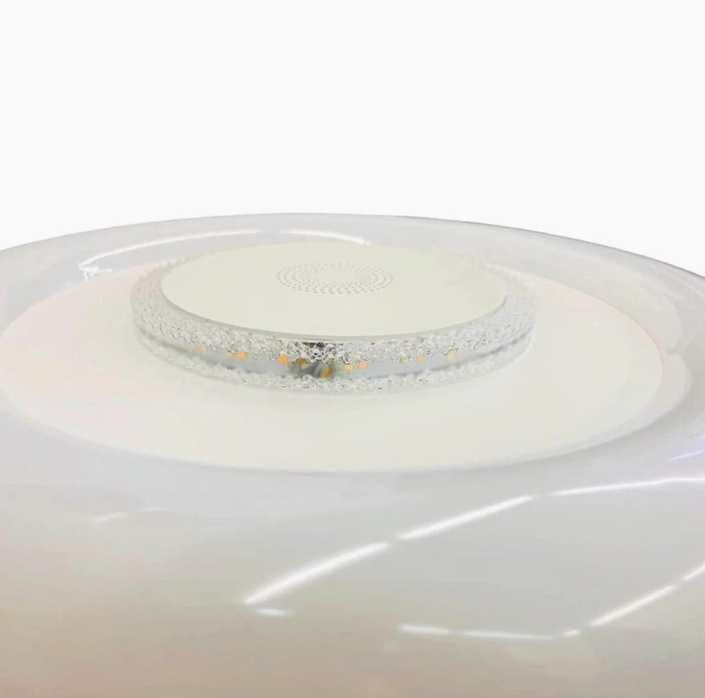 Plafoniera LED RGB 72W con controllo Bluetooth, telecomando e app (cassa opaca) - ambraled