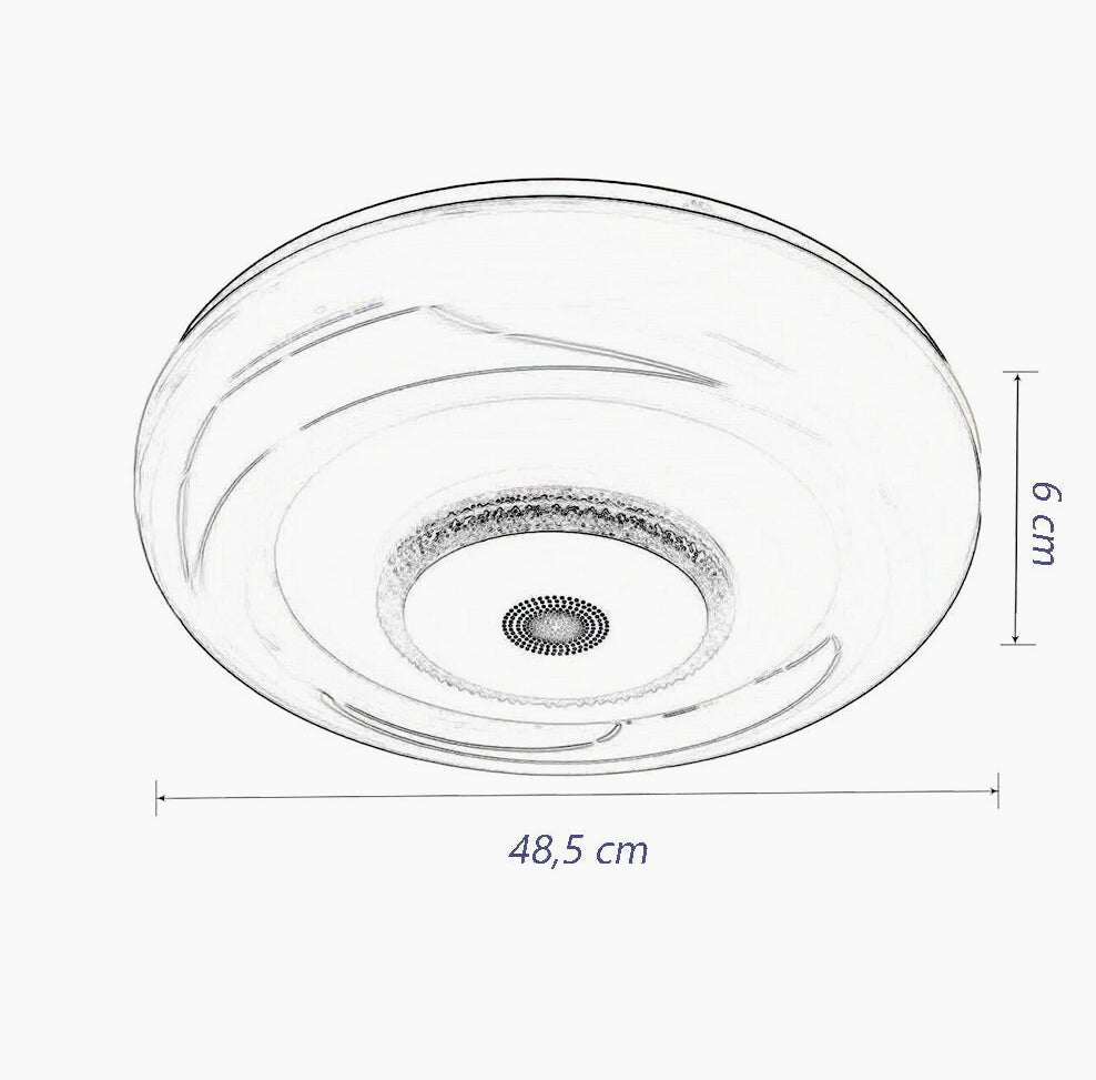 Plafoniera LED RGB 72W con controllo Bluetooth, telecomando e app (cassa opaca) - ambraled