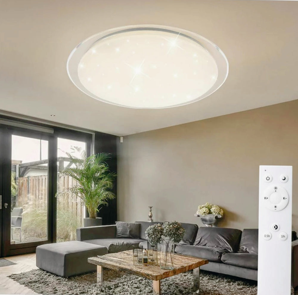 Plafoniera LED rotonda 48W dimmerabile con regolazione CCT (bianca/calda/naturale) - ambraled