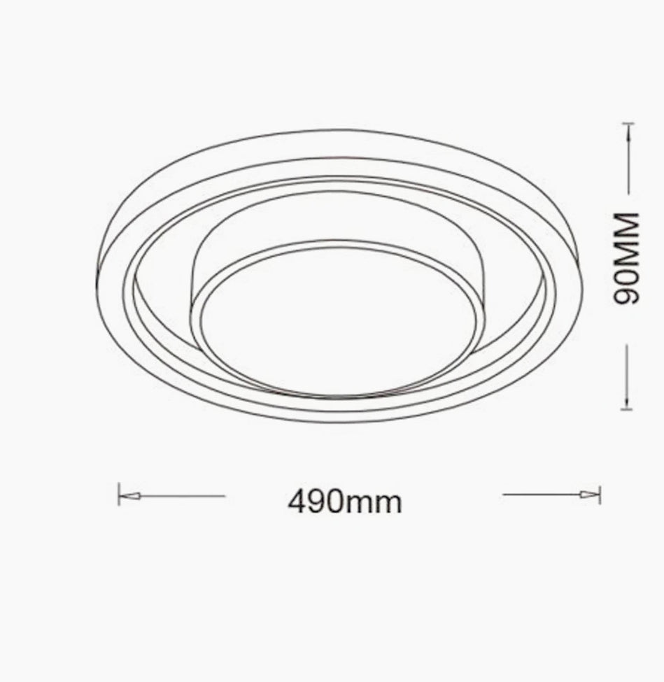 Plafoniera LED tonda 35W - CCT con regolazione 3 colori (fredda/naturale/calda), telecomando e app - ambraled