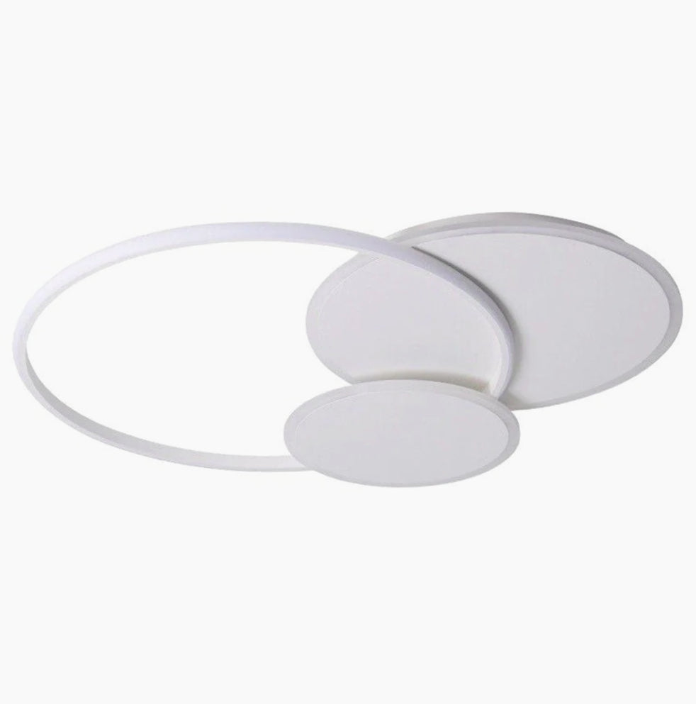 Plafoniera LED tonda 37W con tri-colorazione luce, design ultra moderno (bianco) - ambraled