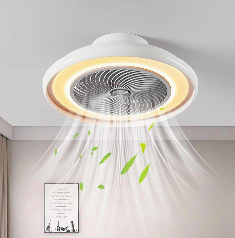 Plafoniera LED Ventilatore 62W - 6 Velocità, Regolazione Luce, Telecomando e App - ambraled