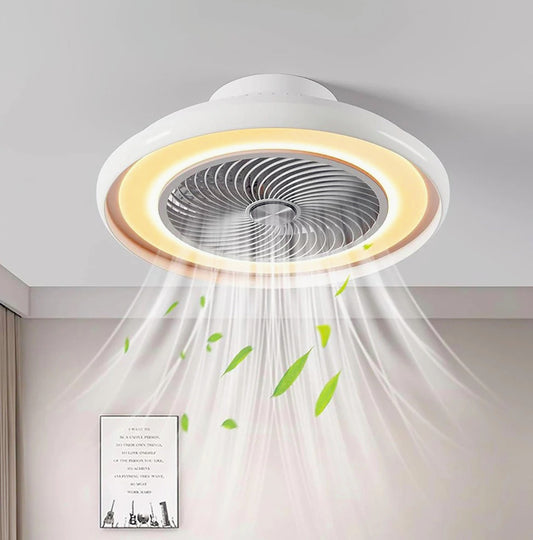 Plafoniera LED Ventilatore 62W - 6 Velocità, Regolazione Luce, Telecomando e App - ambraled